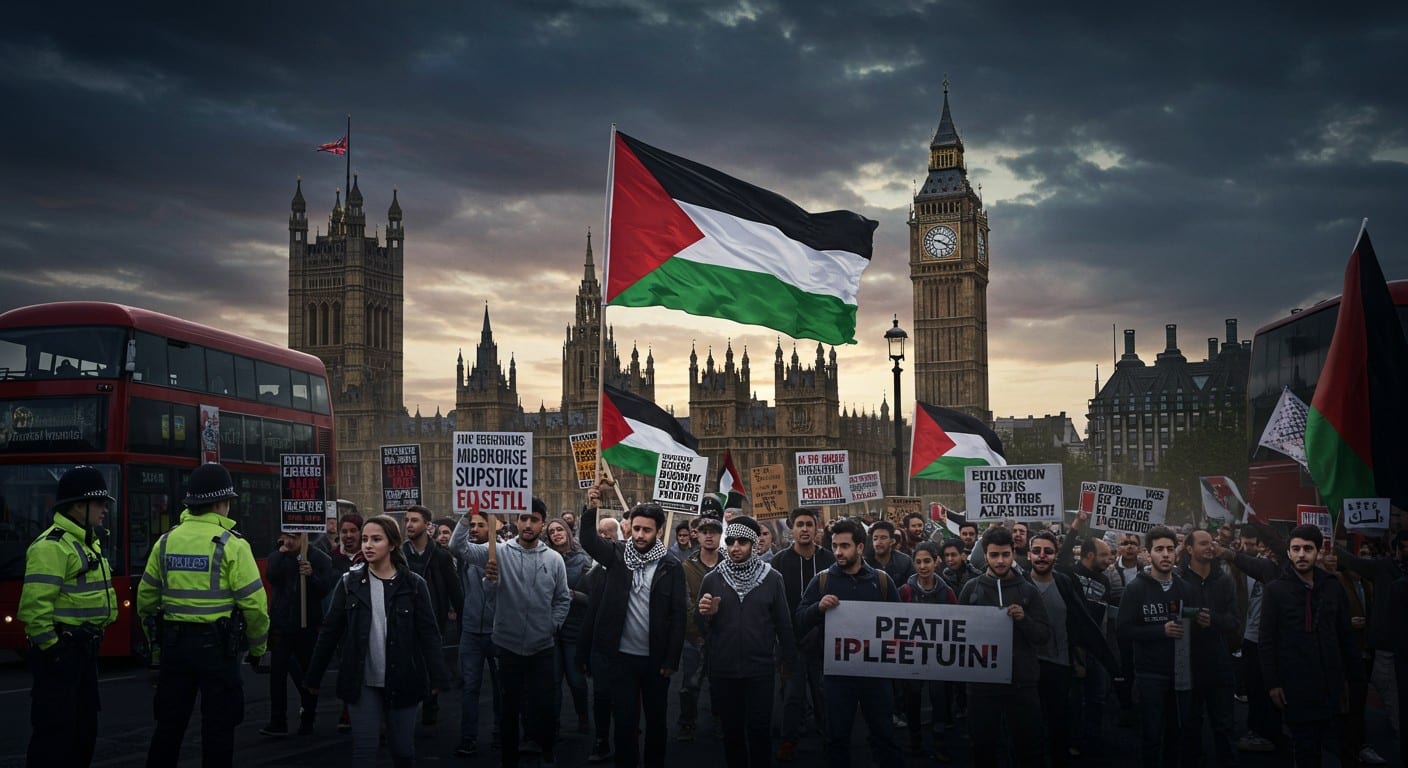 200 manifestants arrêtés à Londres pour soutien à Palestine Action, jugée terroriste. Une manifestation pacifique sous tension. Que se passe-t-il vraiment ?