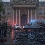 Accident à Paris : Cycliste Blessé Devant le Sénat