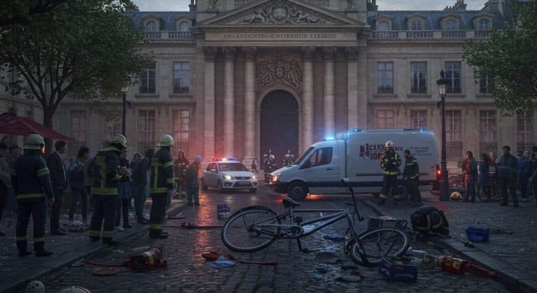 Accident à Paris : Cycliste Blessé Devant le Sénat