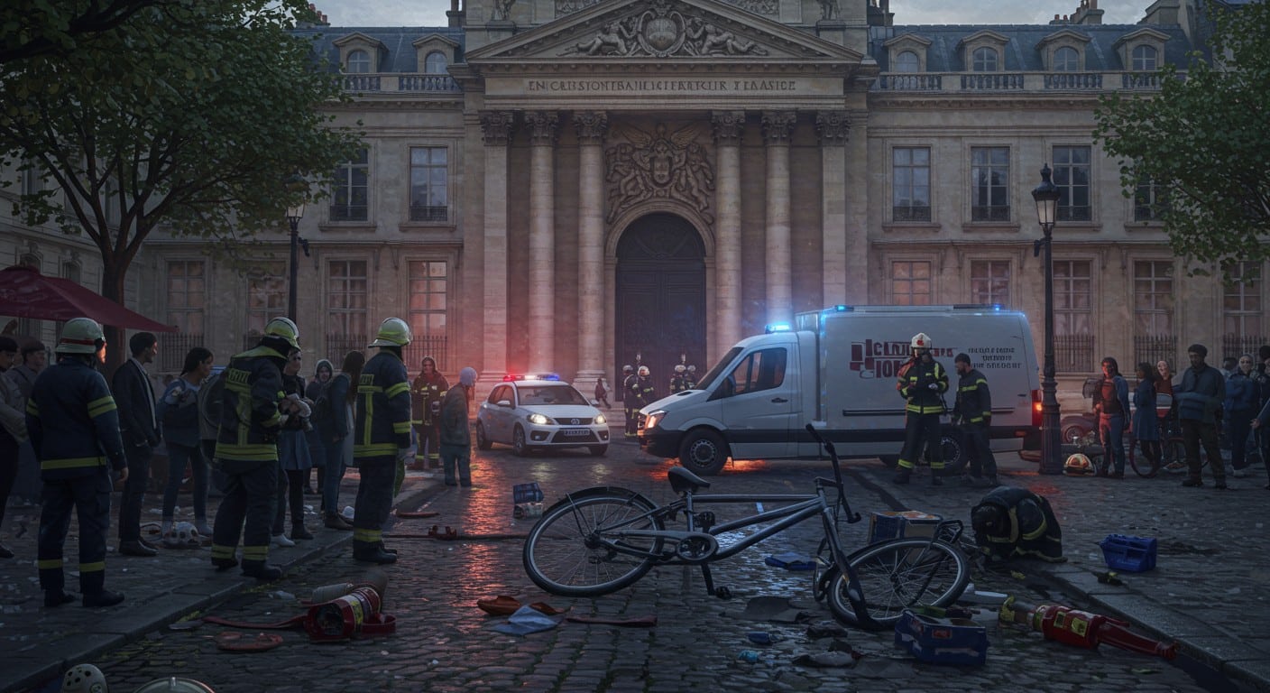 Un cycliste blessé à Paris après une collision avec une camionnette devant le Sénat. Que s’est-il passé ? Enquête ouverte pour éclaircir ce drame routier.