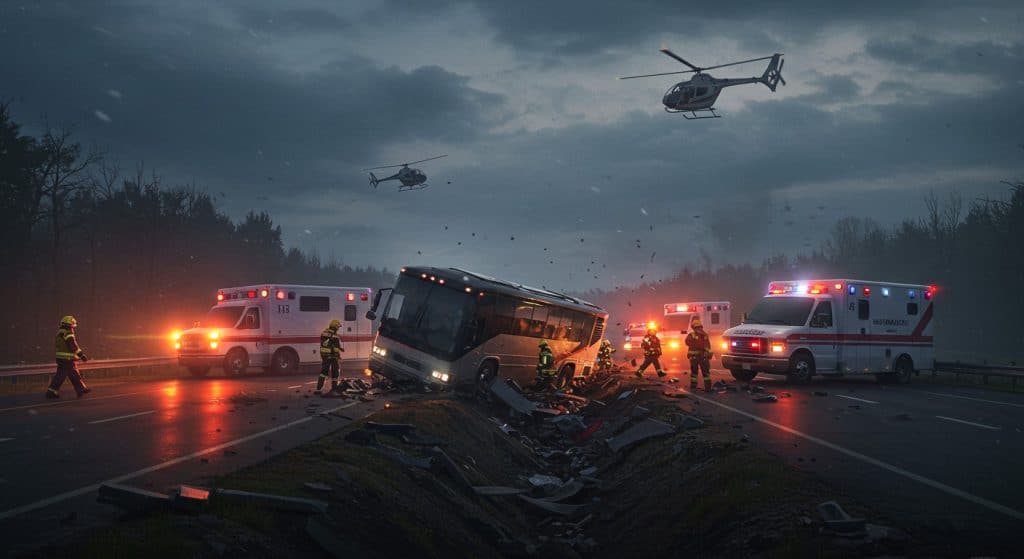 Accident d’Autocar à New York : Drame sur l’Autoroute