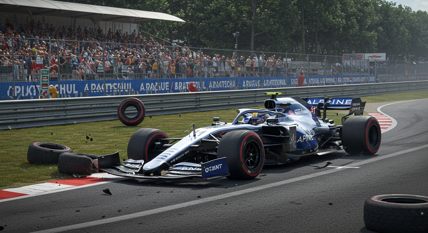 Franco Colapinto victime d’un crash spectaculaire en tests F1 au Hungaroring. Découvrez les détails, les enjeux pour Alpine et l’avenir du pilote argentin.