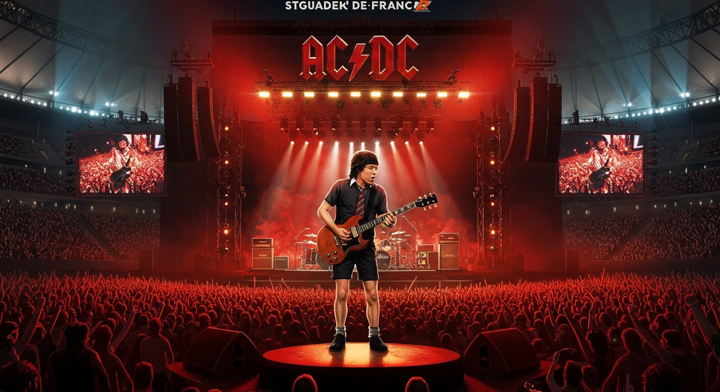 AC/DC enflamme le Stade de France pour deux concerts épiques. Dernière tournée ? Découvrez l’avenir du rock légendaire et l’énergie du PWR UP Tour !