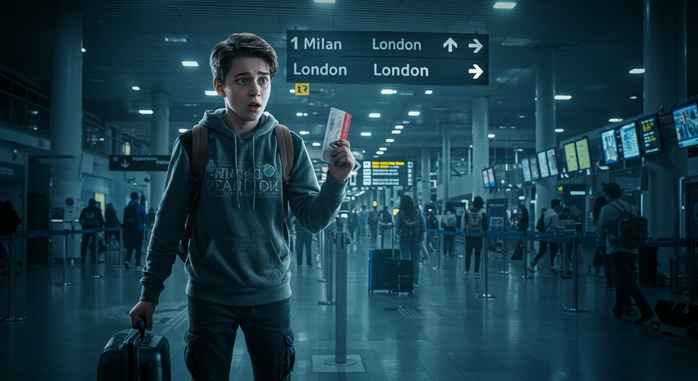 Un jeune de 15 ans embarque par erreur dans un vol pour l’Italie au lieu de Londres, semant la panique. Découvrez cette mésaventure et ses leçons.