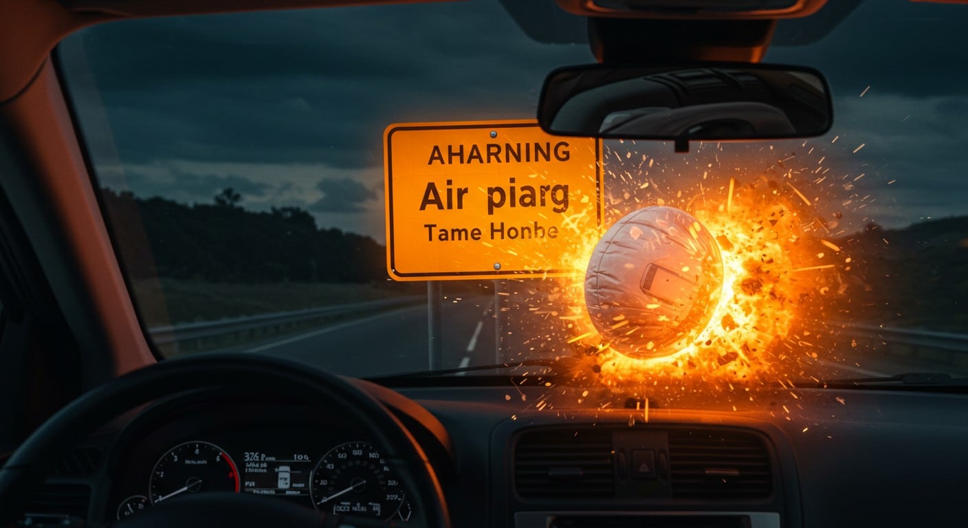 Danger des airbags Takata : une campagne massive alerte les automobilistes. Vérifiez votre véhicule pour éviter des accidents mortels.