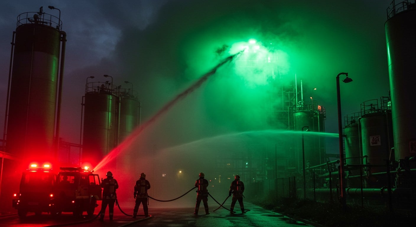 Incident chimique à Mitry-Mory : gaz toxique dans une usine Seveso. 42 salariés confinés, pompiers mobilisés. Découvrez les détails de cette crise !