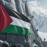 Alpinistes et Drapeau Palestinien : Geste Fort en Haute-Savoie