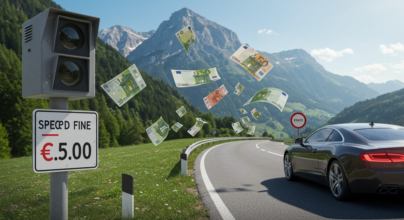 Un Français écope de 95 000 € d’amende pour un excès de vitesse en Suisse. Pourquoi une telle somme ? Découvrez ce système unique !