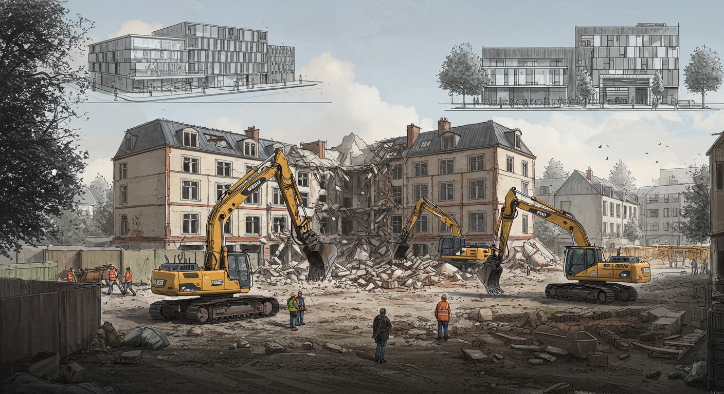 À Argenteuil, la démolition de la cité du Château marque un tournant pour le quartier Val-Notre-Dame. Découvrez ce projet de renouvellement urbain. (134 caractères)