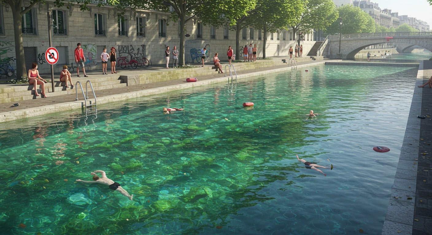 La pataugeoire de Grenelle fermée pour cyanobactéries. Quels risques ? Quelles solutions ? Découvrez pourquoi la baignade dans la Seine pose problème.