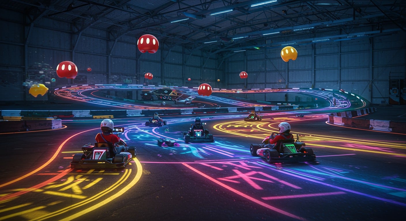 Découvrez BattleKart, le karting en réalité augmentée inspiré de Mario Kart, pour une expérience fun et immersive. Réservez votre course dès maintenant !