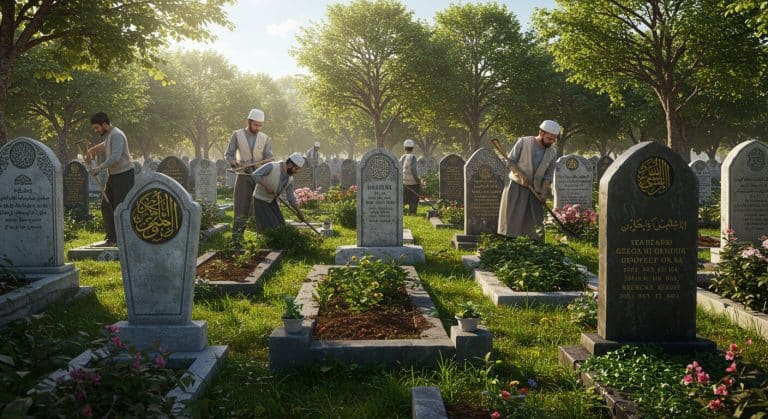 Bénévoles Restaurent Dignité au Cimetière Musulman