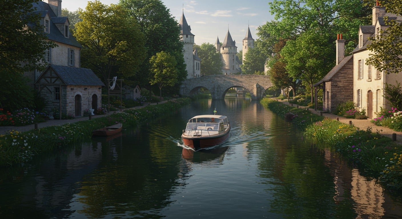 Découvrez Bonneval, la petite Venise de la Beauce, pour une escapade paisible au fil du Loir, entre patrimoine médiéval et nature verdoyante.