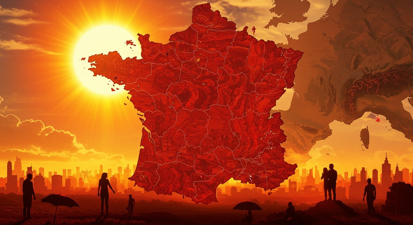 Canicule intense en France : 12 départements en vigilance rouge, températures jusqu'à 41°C. Découvrez les zones touchées et conseils pour y faire face.