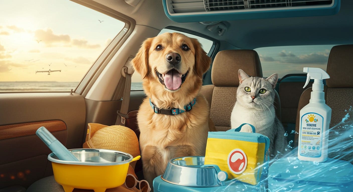 Comment voyager avec ses animaux en canicule ? Conseils pratiques pour éviter les coups de chaleur et assurer leur bien-être en route.