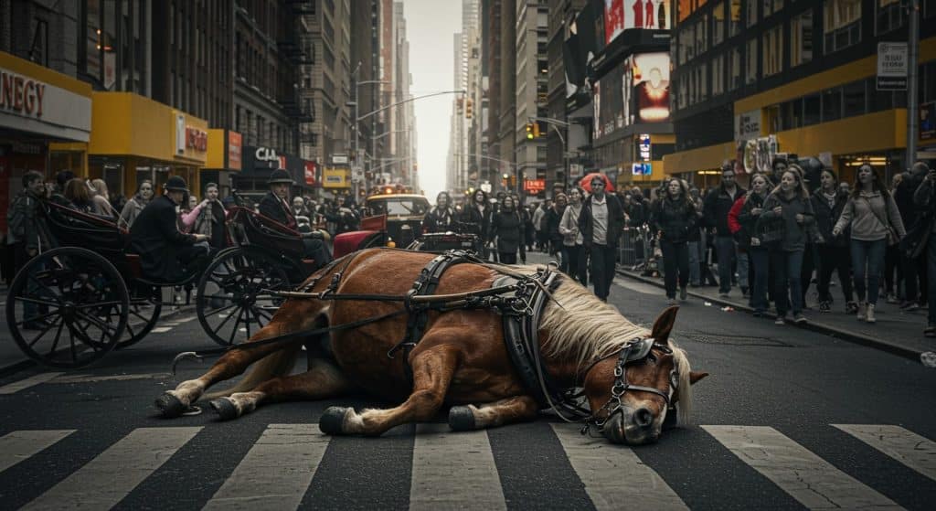 Cheval de Calèche Mort à New York : Enquête et Polémique