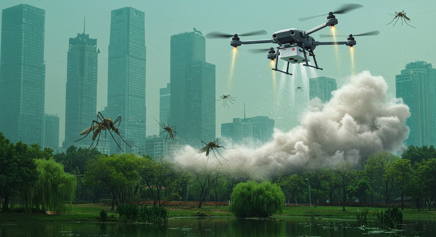 La Chine lutte contre le chikungunya avec drones, moustiques éléphants et amendes. Découvrez les stratégies innovantes pour stopper cette épidémie tropicale.