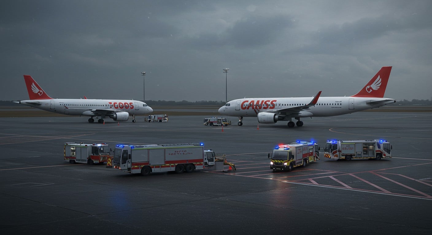 Deux avions se percutent à l’aéroport de Manchester. Pas de blessés, mais un choc violent. Enquête en cours pour éclaircir cet incident. Découvrez les détails.