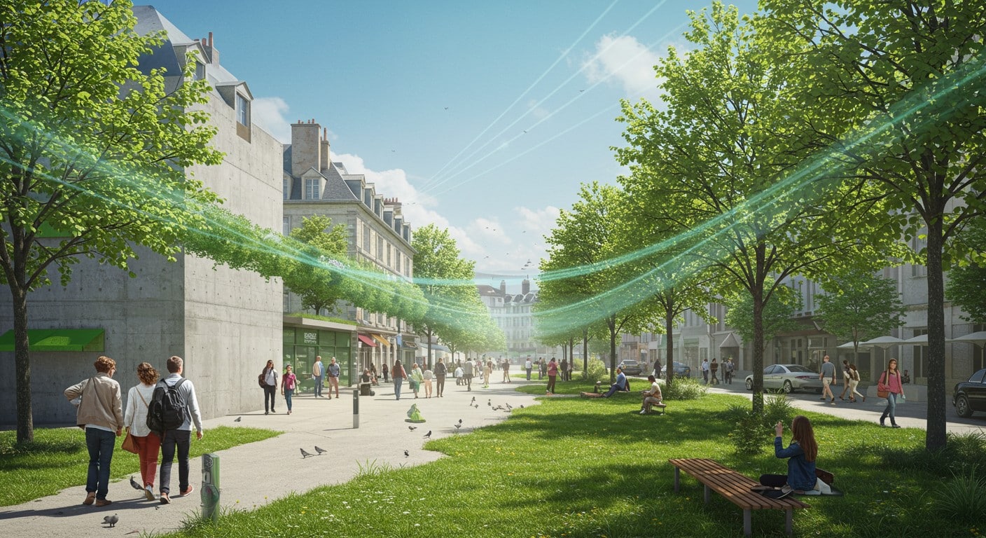 Caen lutte contre les îlots de chaleur avec des corridors d’air et des espaces verts. Découvrez les solutions innovantes pour rafraîchir la ville !