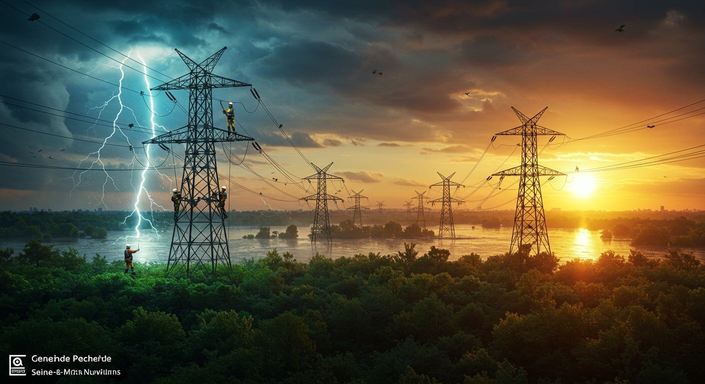 Enedis investit massivement pour sécuriser le réseau électrique en Seine-et-Marne contre canicules, tempêtes et inondations. Découvrez leurs stratégies !