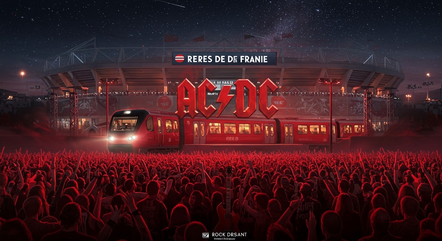 Le RER B reste ouvert tard pour le concert d’AC/DC au Stade de France. Découvrez comment les transports s’adaptent pour les fans !