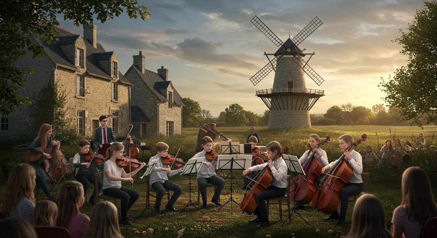 Découvrez les concerts gratuits des Petites Mains Symphoniques en Normandie, où jeunes musiciens de 6 à 24 ans enchantent le public jusqu'au 22 août !