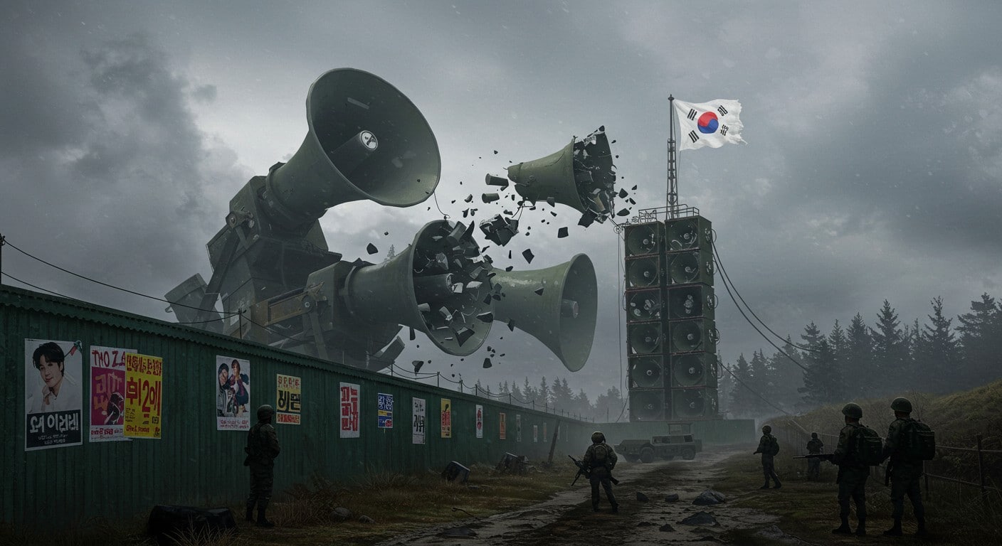 La Corée du Sud retire ses haut-parleurs de K-pop à la frontière nord pour apaiser les tensions. Une stratégie de paix audacieuse ou un pari risqué ? Découvrez l’analyse.