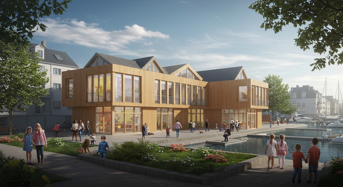 Découvrez l’école des Frères Lambert à Cormeilles-en-Parisis, symbole du renouveau de la marina Seine Parisii. Un quartier qui prend vie !
