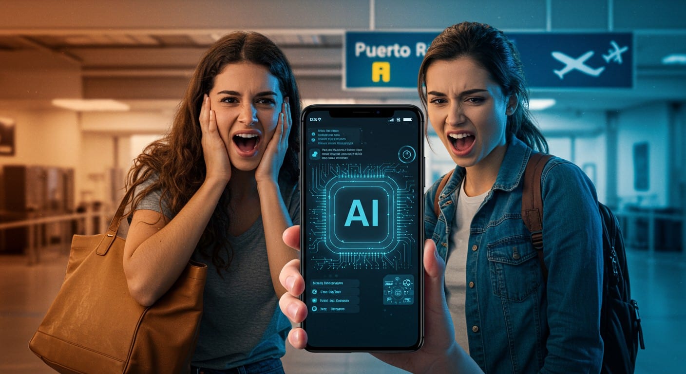 Un couple d’influenceurs rate son vol pour Porto Rico à cause d’une mauvaise info de l’IA. Découvrez pourquoi se fier à l’intelligence artificielle peut être risqué !