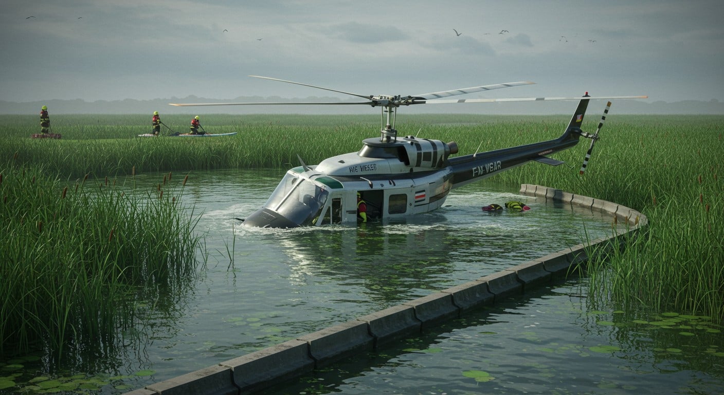 Crash spectaculaire d’un hélicoptère bombardier d’eau à Rosporden, Bretagne. Découvrez les causes, les impacts et les mesures prises. Cliquez pour tout savoir !