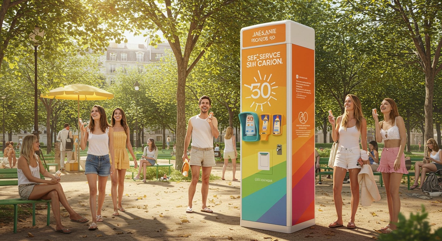 Des distributeurs de crème solaire gratuits à Paris et Livry-Gargan révolutionnent l’été. Découvrez comment ces bornes protègent et séduisent les habitants !