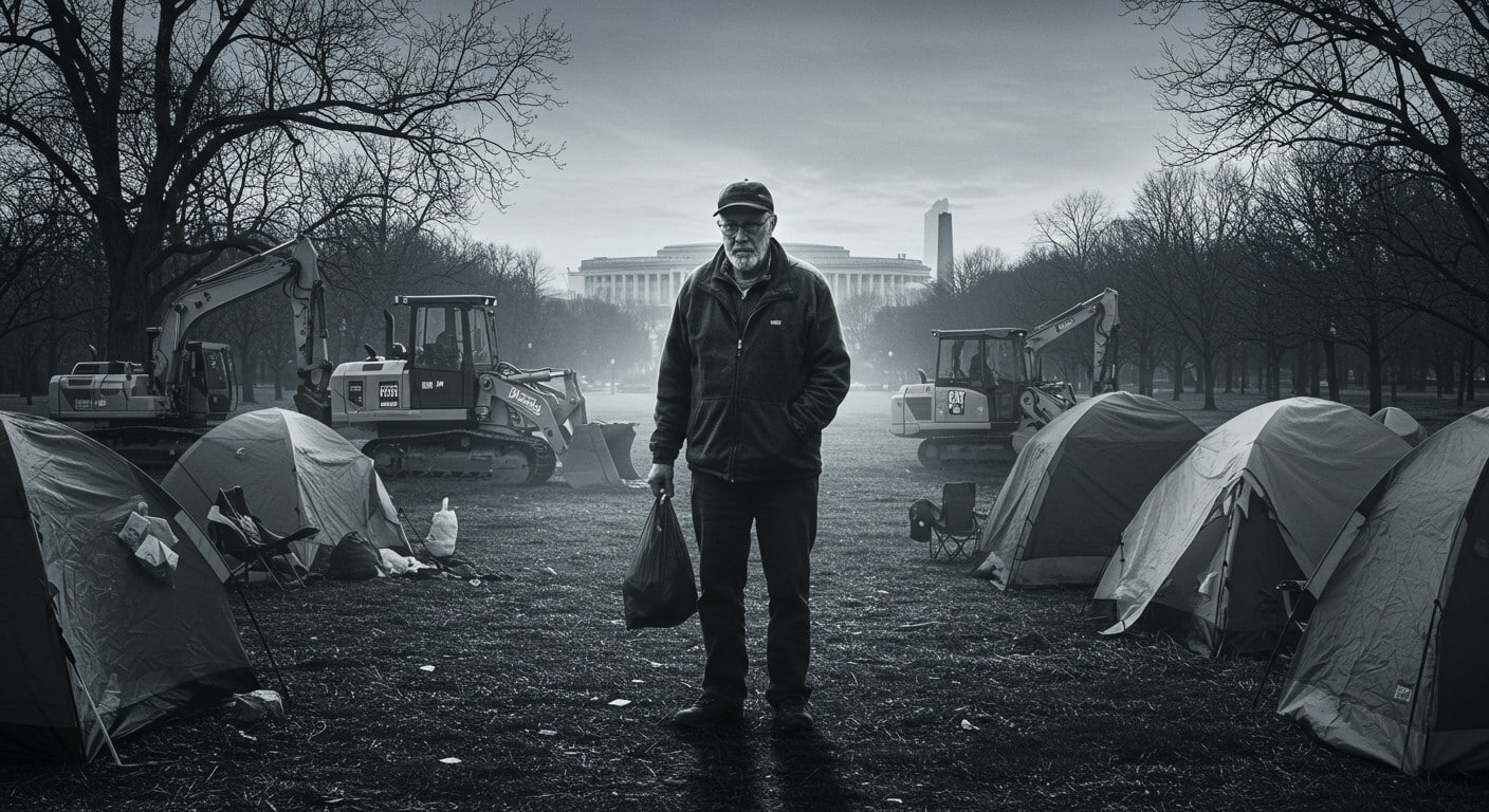 Une photo virale déclenche l’évacuation brutale de sans-abri à Washington. Découvrez les dessous de cette polémique et ses impacts humains.