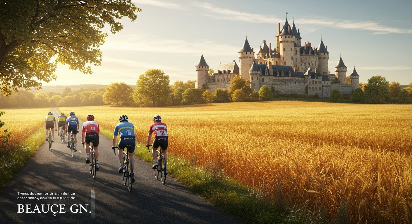 Parcourez la Beauce à vélo lors de la semaine fédérale de cyclotourisme. Châteaux majestueux, paysages plats et ambiance conviviale vous attendent !