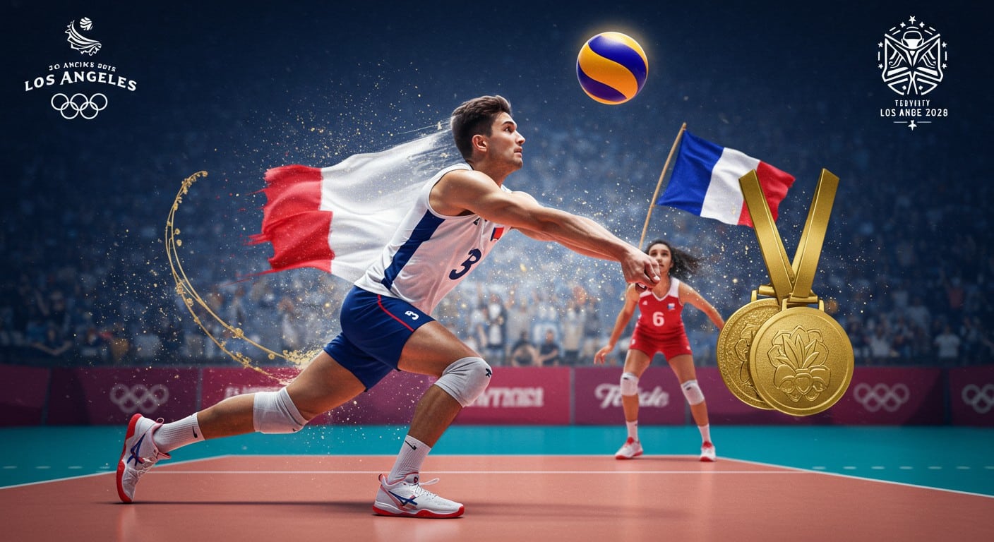 Earvin Ngapeth rêve d’une 3e médaille aux JO 2028 à Los Angeles. Découvrez ses ambitions, sa rééducation et les défis des Bleus pour les Mondiaux !