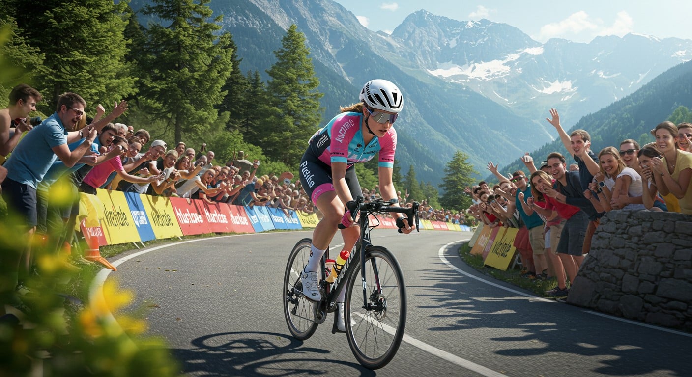 Émilie Morier, ex-triathlète, brille au Tour de France Femmes 2025. Découvrez son incroyable transition vers le cyclisme pro et son défi audacieux !