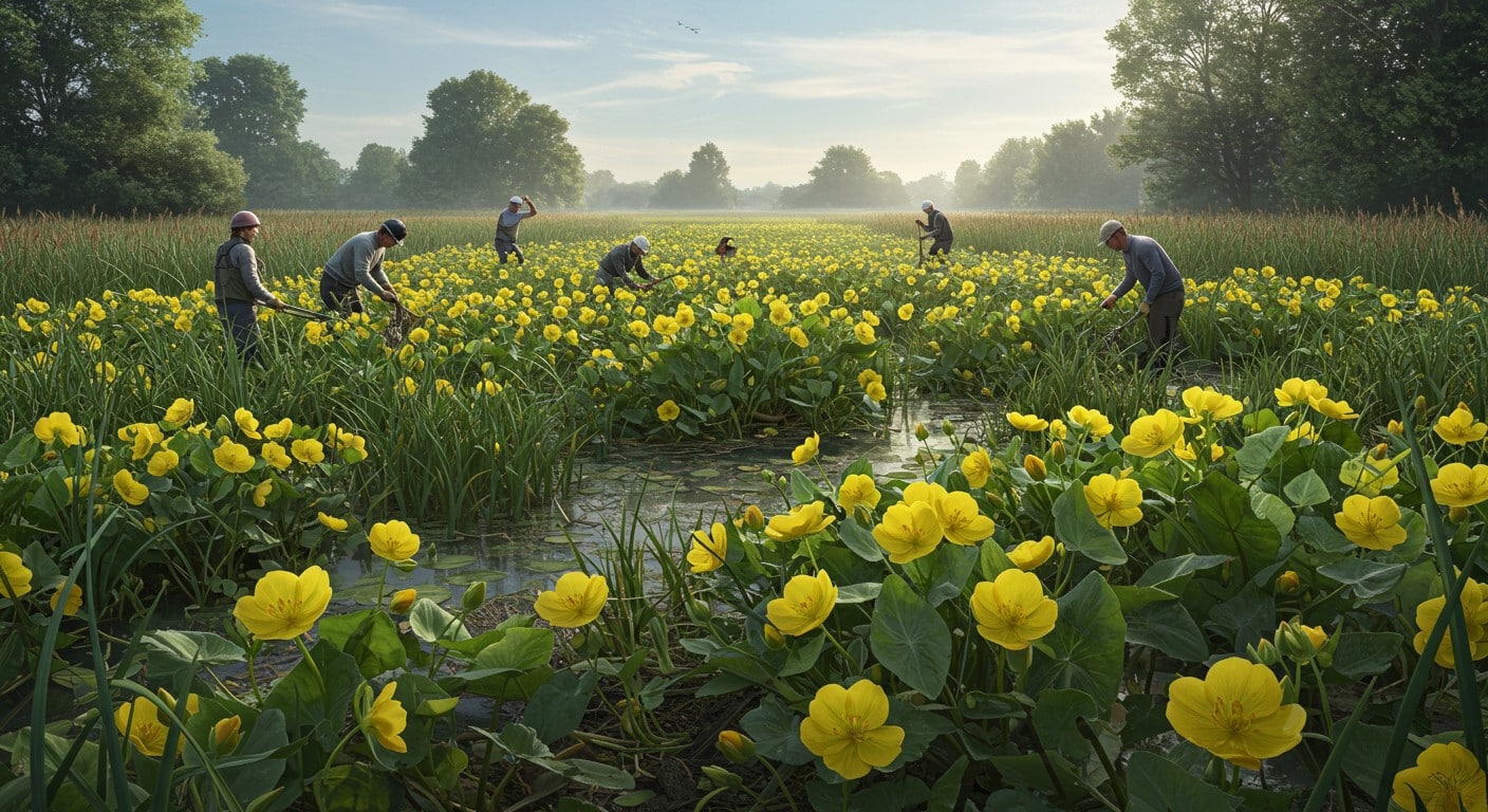 La jussie à grandes fleurs menace la biodiversité de l’estuaire de la Seine. Découvrez les actions d’éradication et comment protéger nos écosystèmes !