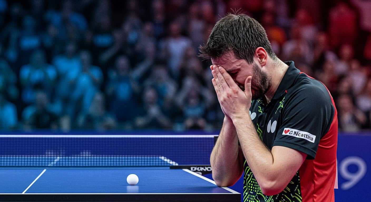 Félix Lebrun, star montante du tennis de table, chute dès le premier tour du WTT Europe Grand Smash. Découvrez les détails de ce revers inattendu !