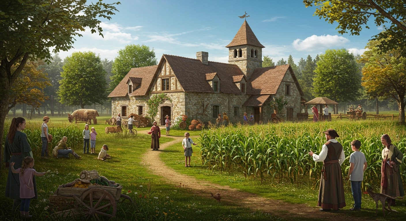 Découvrez la ferme médiévale de l’Essonne, un lieu unique avec labyrinthe, jeux et visites guidées pour des sorties familiales inoubliables.