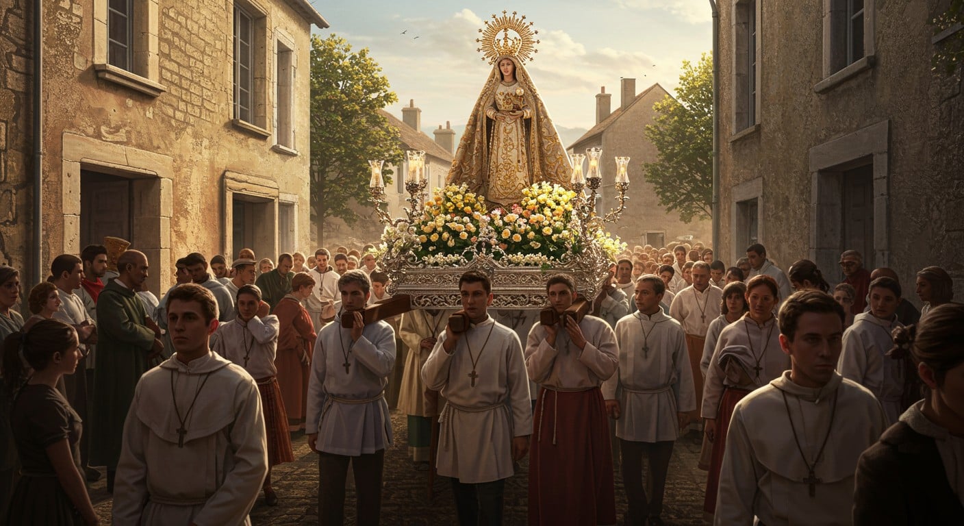 Célébration de l’Assomption à Longpont-sur-Orge : des centaines de pèlerins en procession. Découvrez la ferveur et les traditions de cet événement unique.