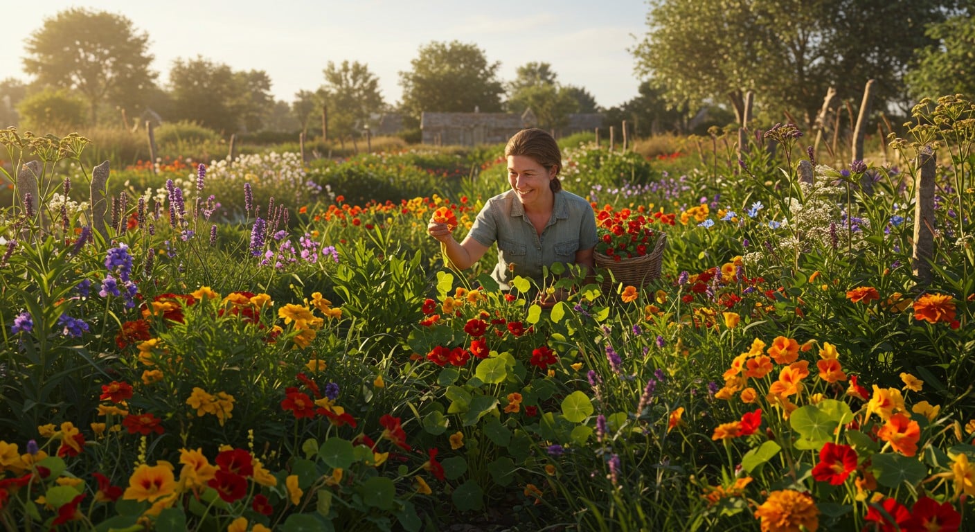 Explorez le jardin de fleurs comestibles à l’Île de Ré, où une agricultrice bio partage saveurs et savoir-faire avec passion.