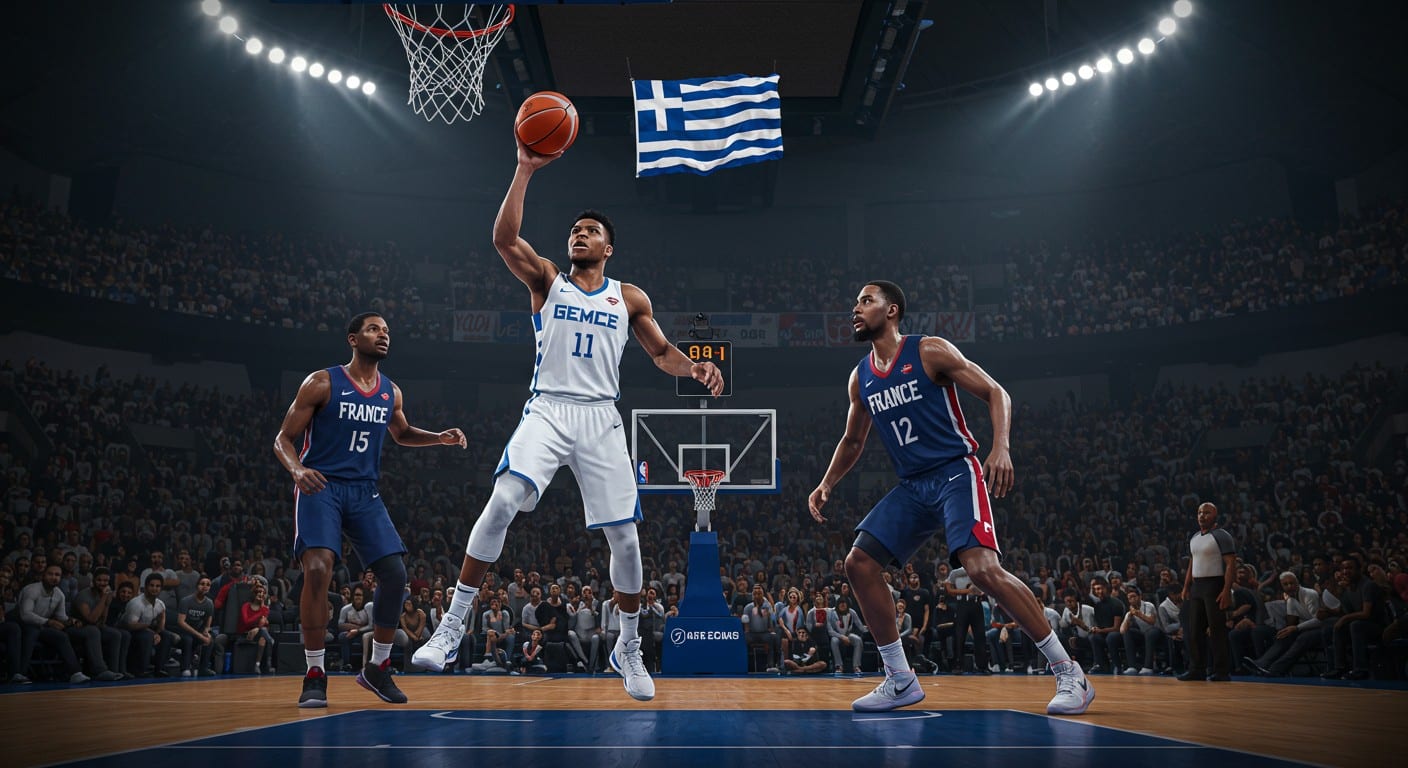 Les Bleus affrontent la Grèce de Giannis Antetokounmpo en match de préparation à l’Eurobasket 2025. Un duel explosif à ne pas manquer !