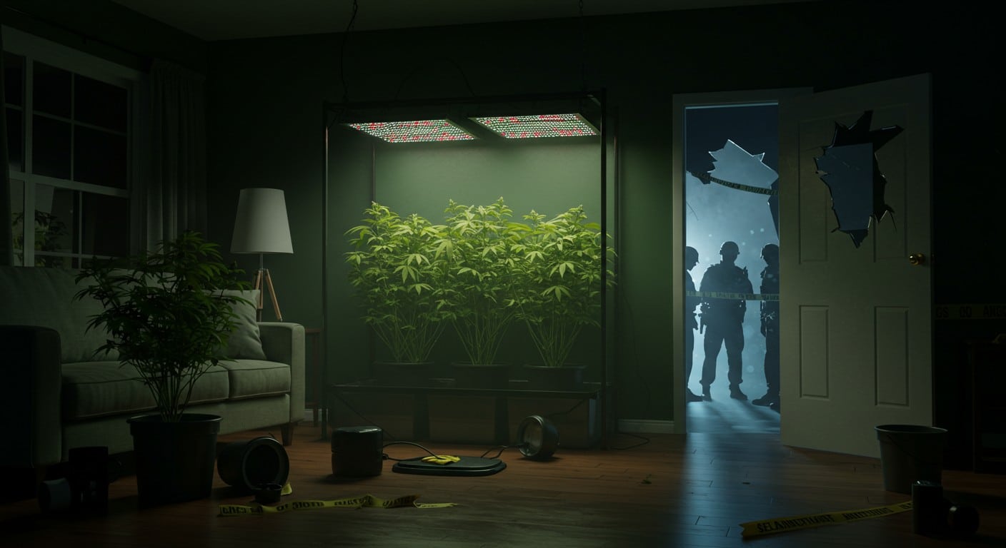 Un sexagénaire évadé d’un hôpital psychiatrique est arrêté chez lui, où la police découvre une serre de cannabis. Plongez dans cette affaire hors du commun.