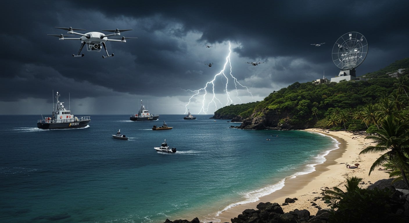 Bruno Retailleau dévoile des mesures en Guadeloupe pour lutter contre la délinquance et le narcotrafic : renforts, drones, radars. Découvrez les détails.