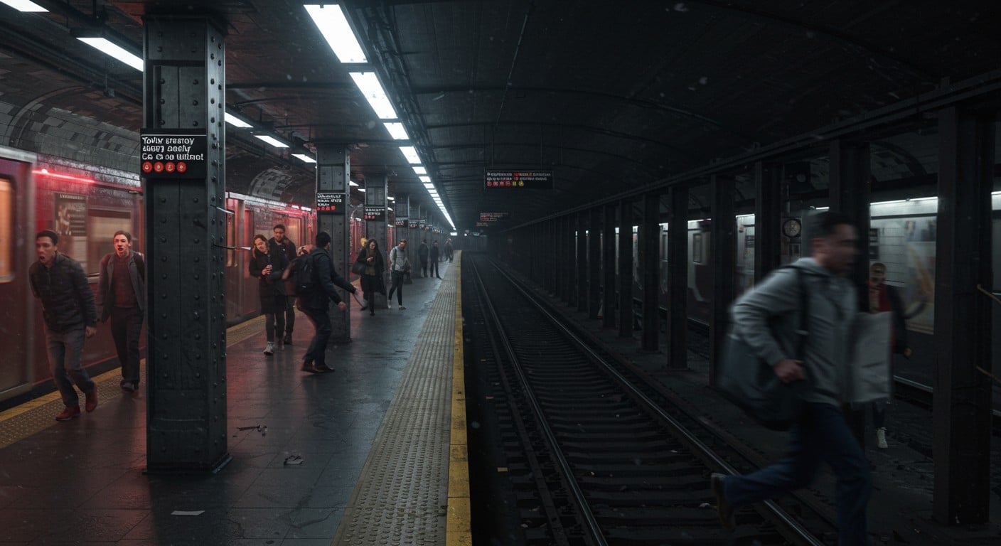 Un homme de 44 ans échappe à la mort après avoir été poussé sur les rails du métro à New York. La police traque le suspect en fuite. En savoir plus !