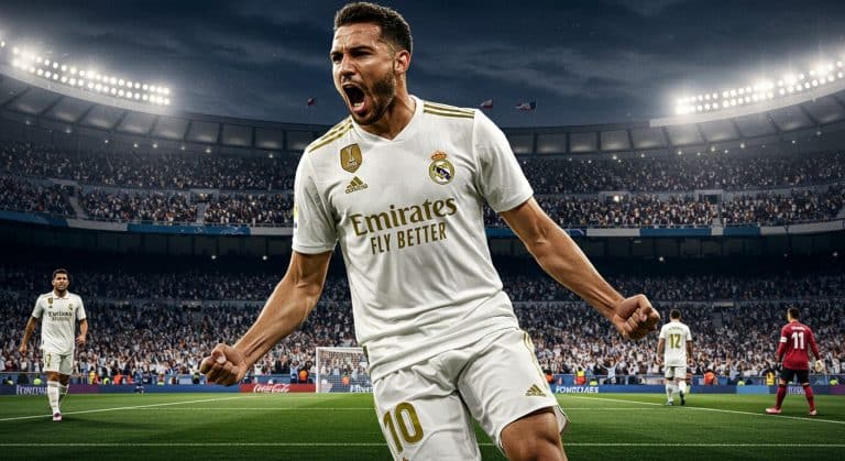 Kylian Mbappé Brille avec le Numéro 10 du Real Madrid
