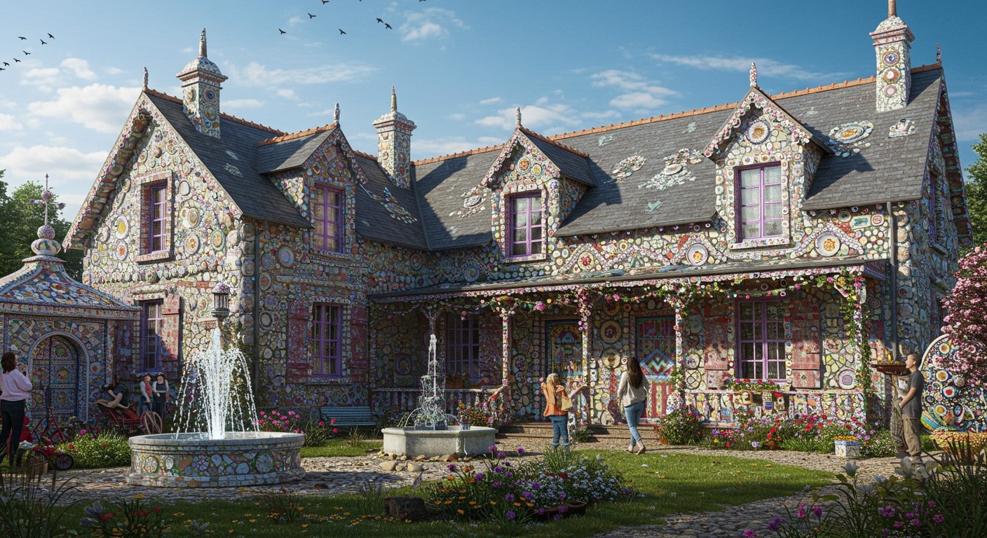 Découvrez la Maison Mosaïque de Louviers, un chef-d’œuvre d’art brut rouvert au public. Plongez dans cet univers coloré et unique, restauré avec passion !