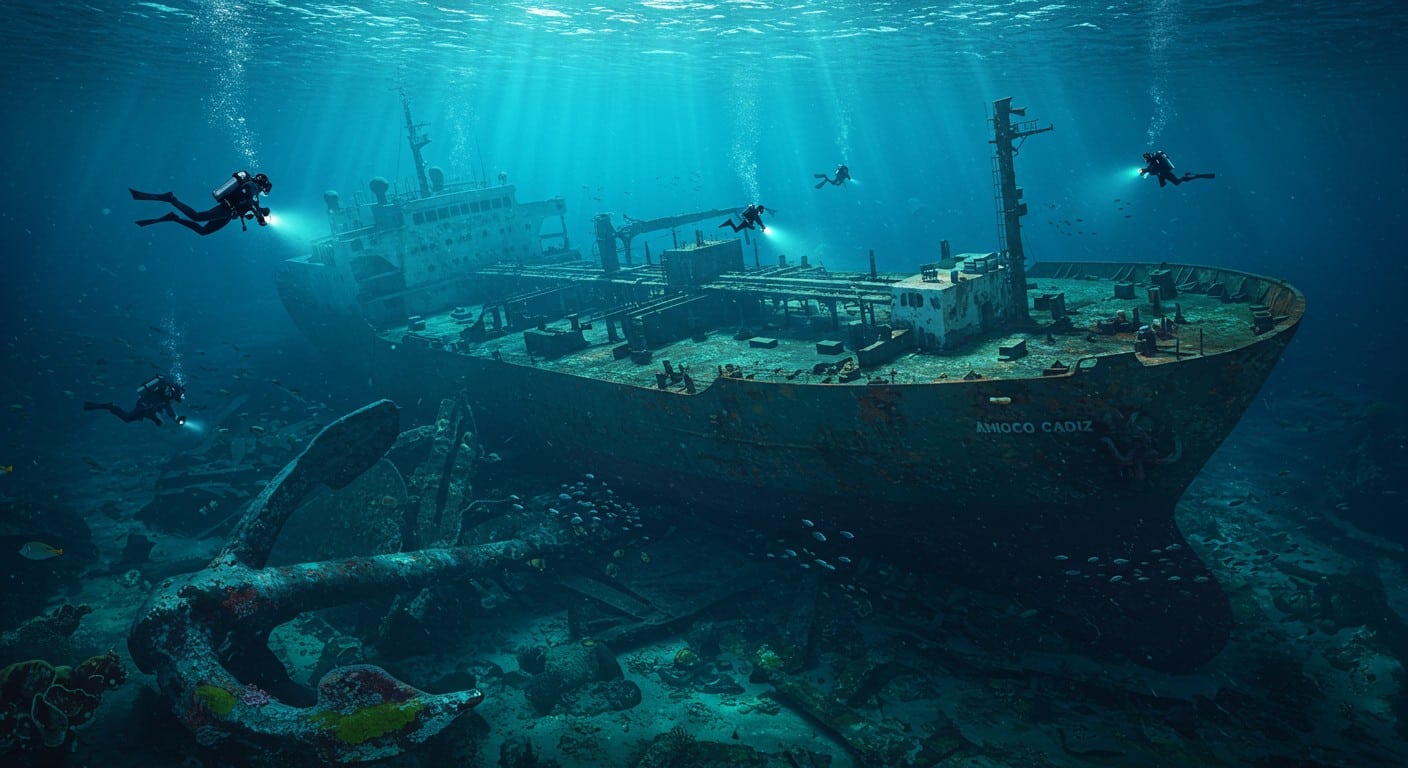 Découvrez l'épave de l'Amoco Cadiz, un site de plongée mythique en Bretagne, mêlant histoire tragique et aventure sous-marine. Une exploration unique !
