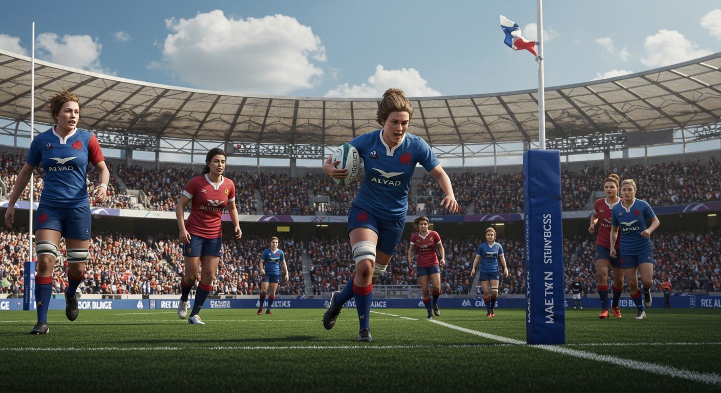 Les Bleues écrasent le Brésil 84-5 au Mondial de rugby 2025, qualifiées pour les quarts. Découvrez leur récital offensif et les clés de ce succès !