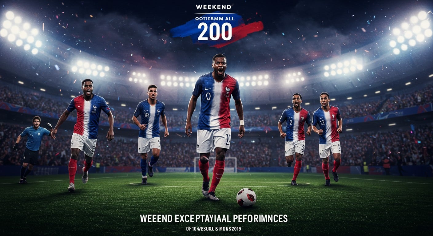 Olise, Bahoya, Mbappé : découvrez les exploits des Français en Europe ce week-end. Performances, buts et analyses dans notre équipe type !