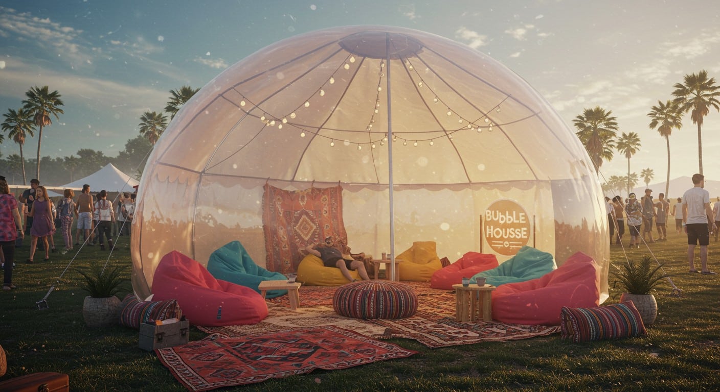 Découvrez la Maison Bulle, un espace dédié à la santé mentale en festival, offrant calme et soutien aux anxieux. Plongez dans cette initiative unique !